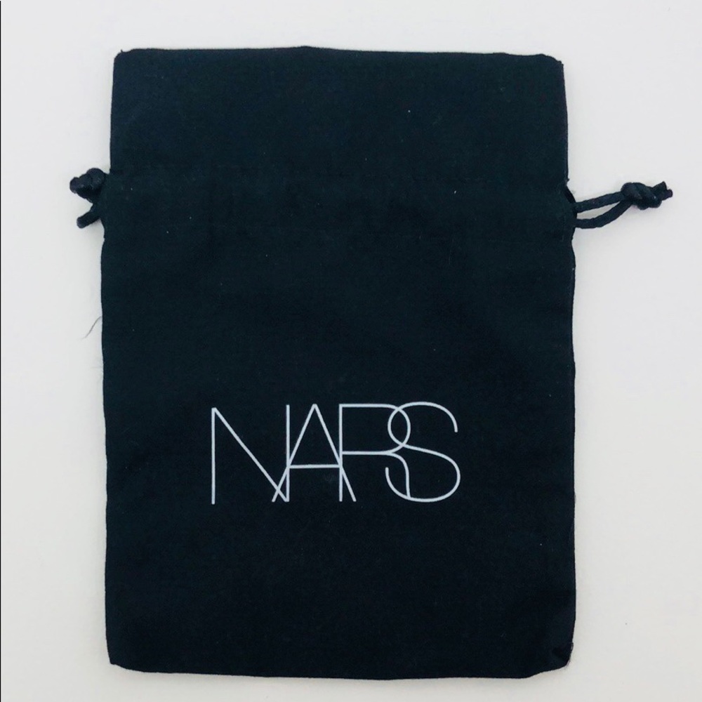 NARS Brand Black cosmetic bag drawstring sides
